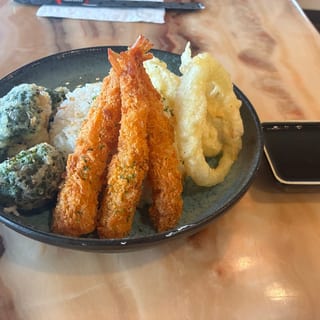Shrimp and Vegetables Tempura Donburi